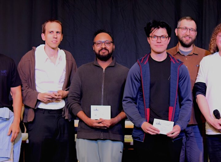 vlnr. Yi Liu, Hagen Poetsch, Upadhyaya Anwesh, Lennart Schröder, Alexander Bagrationi, Schiedsrichter Stephan Baumann